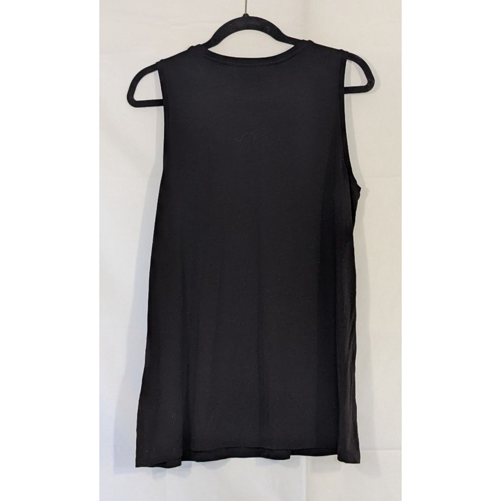 Eileen Fisher Black Jersey Knit Tank Top Minimalist M - Picture 2 of 3